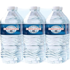 Cristaline Water - 6 x 1 L, Natural, Still, Unflavored, Bottle