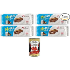 Balconi Mix Milk, Crema al latte e morbido pan di spagna al cioccolato Mix Milk, Milk Cream and Soft Chocolate Sponge Cake 4 x 350 g + Italian Gourmet Polpa 400 g
