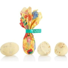 Venchi - Mini Chocolate Eggs White Salted - with Pistachios, Almonds and IGP Hazelnuts from Piedmont, 1 kg - Gluten Free