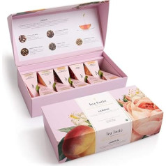 Tea Forté Jardin | 10 Pyramid Tea Box Organic Tea Assortment | Green Tea, White Tea, Oolong, Black Tea and Herbal Teas | Limited Edition
