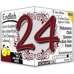 Schlump-Chili Endlich 24 - the funny sharp birthday gift. An original gift idea for a 24th birthday for young men and women