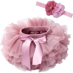 Anbaby Set mit Tutu-Rock für Babys und Kleinkinder, Windelhülle und Spitzen-Haarband