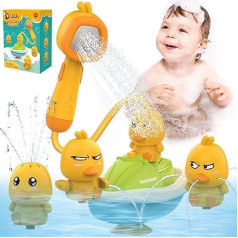 UOY Bath Toy from 1 2 3 4 Years, Duck Baby Bath Toy with Shower Head, Water Toy for Bathtub, Duck Bath Toy for Baby, Children, Toddlers