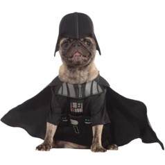 Rubie's Official Darth Vader Dog Fancy Dress Star Wars Dark Side Evil Villain Puppy Pet Costume XL Neck to Tail 28
