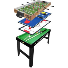 Sport1 Maxi Supertable 4-in-1 Table Football 122 x 60 x 81.5 cm Multipurpose Card - Table Football Table Tennis Hockey Billiards + Accessories Gift Idea