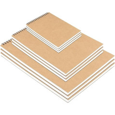 MAHIONG Skizzenbuch, A3, A4, A5, 60 Seiten, 30 Blatt, Spiralbindung, Hardcover, 160 g/m², blanko, Hochformat, Skizzenbuch zum Malen, Graffiti, Zeichnen