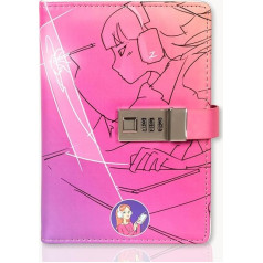 MY STORY ANIMATED MSA Official Diary with Lock - Leather Diary Journal with Combination Lock - Modern Locked Journal with Bookmark, Pen Holder - Personal Diary Notebook Hardcover