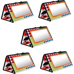 ibasenice Pack of 5 Funny Mirror Pendant Mirror for Car Toys for Toddlers Toy for Baby Cars - Belly Time Toy Baby Car Toy Baby Toy Polyester White