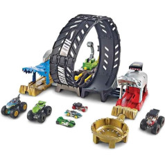 Hot Wheels Monster Trucks Looping Challenge Play Set with 1 Monster Truck and 1 Hot Wheels Vehicle in 1:64 Scale (GKY00)