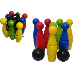 Bowling for Kids, Large Set of Skittles for Kids, Bowling with 8 Cones and 2 Large Cones, 34 Large Plastic Cones for Indoor and Outdoor Bowling Game Made in Italy