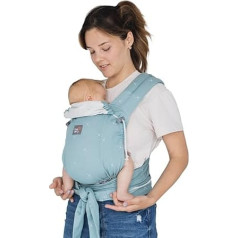 Love & Carry LoveTie Half-Buckle Ergonomic Baby Carrier for Newborns (Aquamarine)