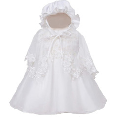 Cinda Girls Christening Dress with Hat and Cape