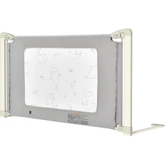 COSTWAY Bed Rail, Height Adjustable, Bed Guard with Connecting Accessories, Baby Bed Rail, Fall Protection for Double, Queen and King Size Bed (Seal, 150 cm)