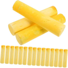 Pack of 40 Large Chalk Multifunctional Sidewalk Chalk Teacher Chalk for Teaching Portable Children's Chalk Chalk Pen Household Children's Chalk Colour Chalk for Blackboard Yellow Plaster