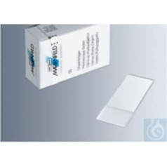 Marienfeld Kalknatronglas Mikroskop-Objektträger mit 90° Geschliffenen Kanten mit Mattrand, Standardverpackung, 76 mm Länge, 26 mm Breite, 1 mm Stärke, 2500 Stück