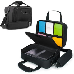 USA Gear Card Deck Storage Bag Compatible with TCG and CCG Card Games - Card Protector Bag with Strap, Adjustable Interior - Fits Boxes and Loose Cards - Black, black, customized