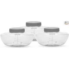 Elvie Pump Bottles - Set of 3 High Quality Breast Milk Bottles Reusable Containers for Collecting and Storing Breast Milk 150ml
