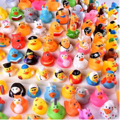 Rubber Ducks Bulk Assortment, Jeep Ducks for Ducks, Small Rubber Ducks for Toddlers, Baby Bath Toy, Float, Rubber Duck, Bath Toy, Kids, Party Supplies, Birthday Gift, with