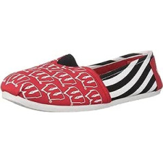 Alabama Crimson Tide Women's NCAA Stripe Slip On Canvas Shoe Slippers