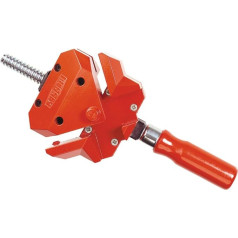 BESSEY Winkelspanner WS6, Spannweite 2 x 100 mm Durchgang 36 mm Tiefe 60 mm, Automatisches Anpassen an verschieden starke Werkstücke, Gewicht 1,96 Kg