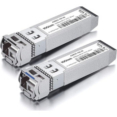a Pair of 10Gb SFP+ Bidi Transceiver, 10GBase-BIDI 1270nm/1330nm SMF, up to 10-20 km, Compatible with Cisco SFP-10G-BXD-I/SFP-10G-BXU-I, Ubiquiti UniFi, Mikrotik, Netgear, D-Link and More