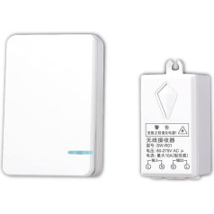 Wangcl Mini Wireless Light Switch Set, Remote Control Light Switch, Wireless Switch and Receiver for Halogen Lamps, Cabinet Lighting, Ceiling Lights, Electric Fans