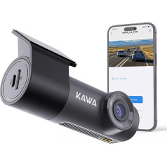 KAWA Dash Cam Front 1296P, Mini Dash Cam Car with App, WiFi Dash Cam with WDR Night Vision, 360° Rotating Housing, 145° Width, 24H Parking Monitoring, G-Sensor, D5