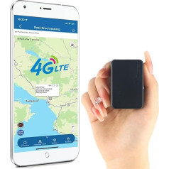 TKMARS TK903 Mini GPS Tracker 4G, 1500 mAh Battery, Magnetic Live Tracking Device Includes SIM, Subscription Required, App/Web Tracking and Alarms, Adjustable Update Interval