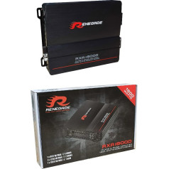 Renegade RXA1800D RXA 1800 D Amplifier Class D 1 Channel 900 Watt RMS Stable at 1 Ohm 1800 Watt Max Bass Boost SPL Car Black Pack of 1