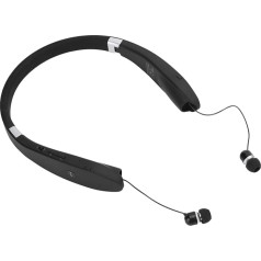 Dilwe Foldable Bluetooth Headset SX-991 Wireless Stereo Telescope Universal Sports Headphones, Neckband Headphones with Power Display for Listening to Music