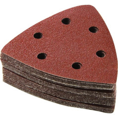 ERVDKXCOI Schleifpapier Haken und Schleife Dreieck Schleifpa 20 Stück Schleifblätter, 90 x 90 mm, 6 Löcher, Dreieck-Schleifpapier, Aluminiumoxid, Klett-Schleifscheibe for Schleifen von Holz(40)