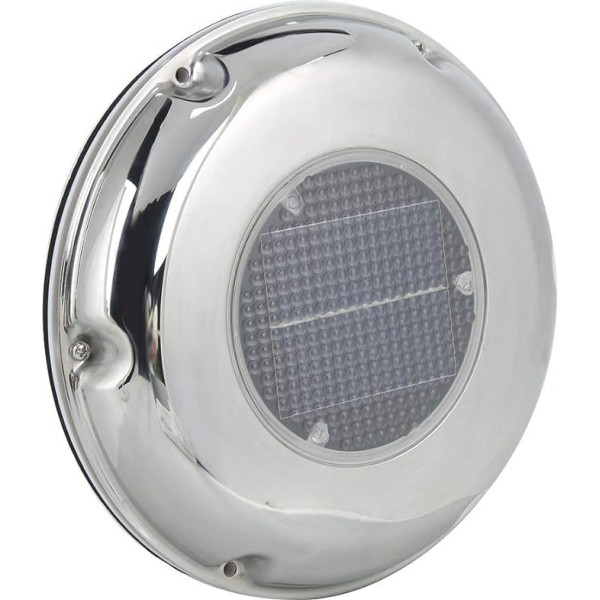 Akozon Solar Fan, Marine Solar Fan, Boat, Electric Fan, Stainless Steel Extractor Fan for Boats, Motorhomes, Shed
