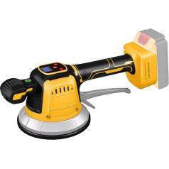 Battery Tiler, Tile Vibrator Compatible with Dewalt 20 V Battery, Tile Vibrator with 10 Speeds, Digital Display, 14.5 cm Suction Cup and 150 kg Adsorption for Laying 0.3-1.8 m Tile