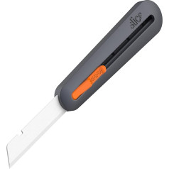 Slice 10559 Industrial Utility Knife with Manual Blade Adjustment, Robust Handle Made of Fibreglass Reinforced Nylon, Blade Extendable up to 7.6 cm, Orange