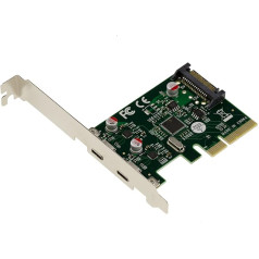 KALEA-INFORMATIQUE PCI Express PCIe Controller-Karte auf USB 3.1 10GB 2 Externe Ports Typ C mit Chipsatz ASM1142