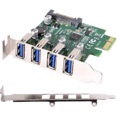 CY Low Profile 4 Ports PCI-E to USB 3.0 HUB PCI Express Expansion Card Adapter 5Gbps for Motherboard