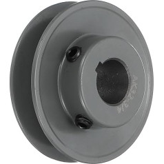 sourcing map AK32-3/4 Keilriemenscheibe, 3/4 Zoll Bohrung 8,25 cm OD Einzelrillen-Webscheibe, Bohrung, Gusseisen, Riemenabschnitt für 4 l oder einen Riemen