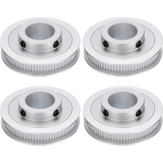sourcing map GT-2 Belt Pulley Synchronous Wheel 80 Teeth 20mm Bore Fit with 6mm Wide Belt Aluminum Alloy Timing Belt Pulley for 3D Printer CNC Machine 4pcs