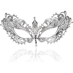 AMFSQJ Venetian Mask Masquerade Metal Eye Mask Party Venetian Mask Masquerade Carnival Party Mask Party Costume Ball Mask Prom Mask