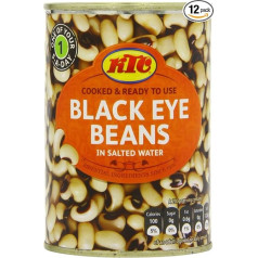 KTC - Black Eye Beans (Cans), Pack of 12 (12 x 400 g)