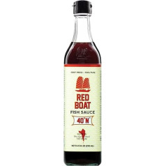 Red Boat Fischsauce – Reine, natürliche Fischsauce ohne Glutamat, Konservierungs- und Zusatzstoffe – Aus Vietnam, 40°N (1 x 250 ml)