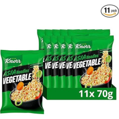 Knorr Asia Noodles Instant Noodles Vegetable Fast Asia Snack Ready in Just 3 Minutes 11 x 70 g