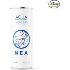 Mineral Water. NEA Canned Water. Natural Mineral Water - Pack of 24 Units x 33cl. Water in a Box of 24 33cl Cans. Mineral Water from Can. Mineral Water Pack 24.