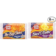 3 x Jolly Time The Big Cheez 100 g, 3 x Jolly Time Blast O Butter 100 g and 3 x Jolly Time The Big Cheez 100 g Popcorn Snacks