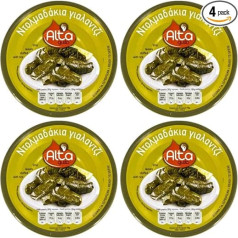 Alta Gusto Dolmadakia (Rice in Vine Leaves) 4 x (280 g) + Free Araxxon Olive Oil from Sparta (20 ml)