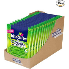 hitschies Apple Cords - Fruity Delicious Fruit Gum Cords - Ideal for Playing and Snacking - Fun-Sweet Chewing Pleasure - Vegan - 15 x 125 g