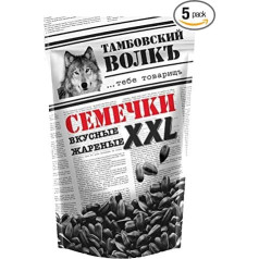 Tambovskij volk Tambovskij Volk Black Sunflower Seeds XXL in Bowl, Roasted (Pack of 5 x 400 g)