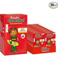 Kinder Em-eukal Wild Cherry Cough Sweets with 5 Vitamins, Sugar, 20 x 40 g