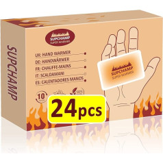 Supchamp Hand Warmers - Pack of 12 or 24 - Pocket Warmers 10 Hours Heat Hands - Air Activated Heat Pads Hand