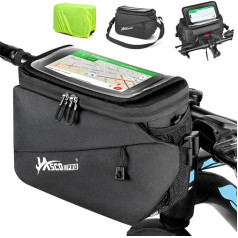 JASCOPRO 4.5 L Handlebar Bag Bicycle Waterproof 3-in-1 Bicycle Handlebar Bag Bicycle Basket Front Bag Bicycle Bag Handlebar Bicycle Handlebar Bag with Handlebar Adapter for Bicycle and E-Bikes